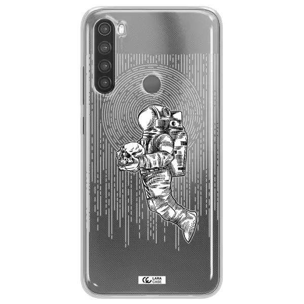 Astronaut Holding A Skull Xiaomi Note 8 Clear TPU Case