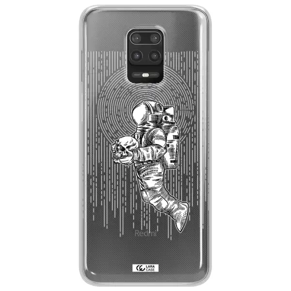 Astronaut Holding A Skull Xiaomi Note 9S Clear TPU Case