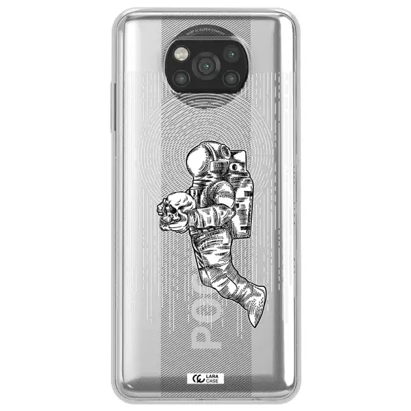 Astronaut Holding A Skull Xiaomi Poco X3 Clear TPU Case