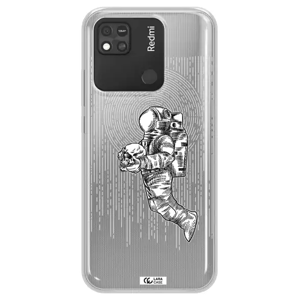 Astronaut Holding A Skull Xiaomi Redmi 10A Clear TPU Case