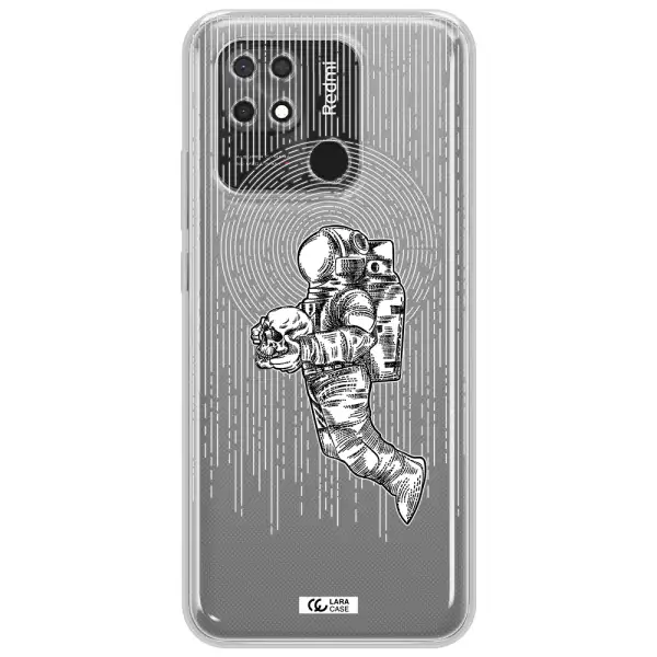 Astronaut Holding A Skull Xiaomi Redmi 10C Clear TPU Case