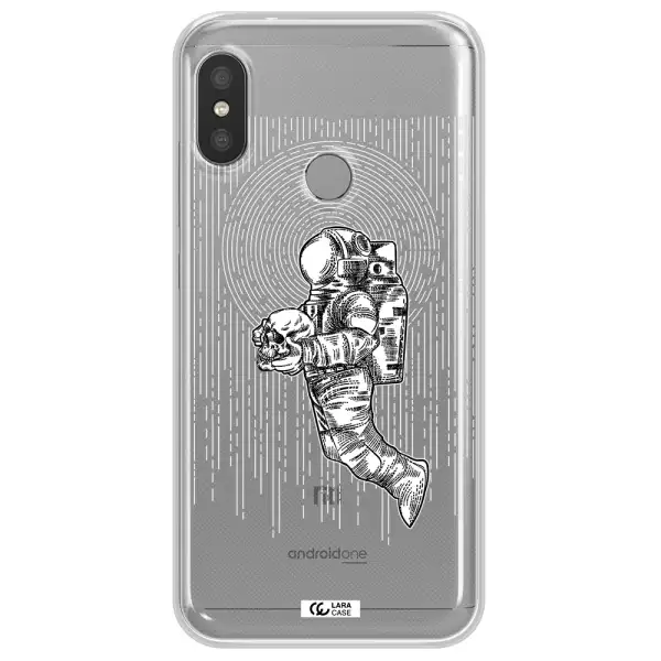 Astronaut Holding A Skull Xiaomi Redmi 6 Pro Clear TPU Case