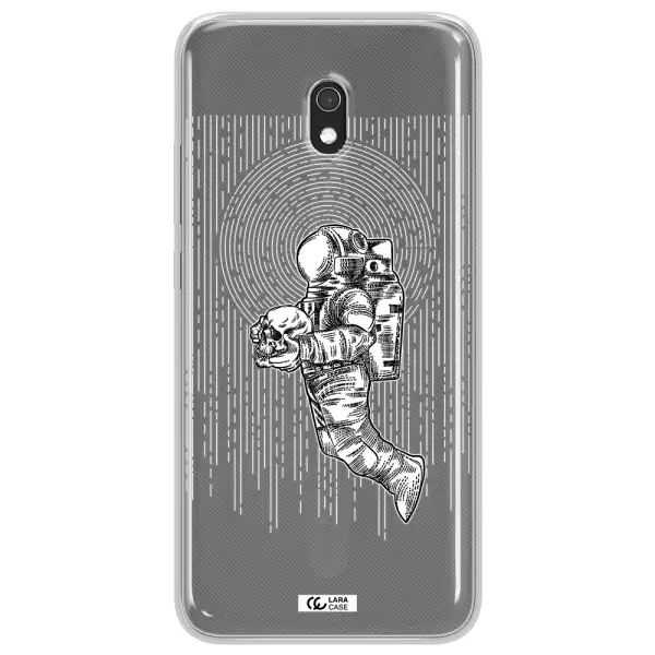 Astronaut Holding A Skull Xiaomi Redmi 8A Clear TPU Case