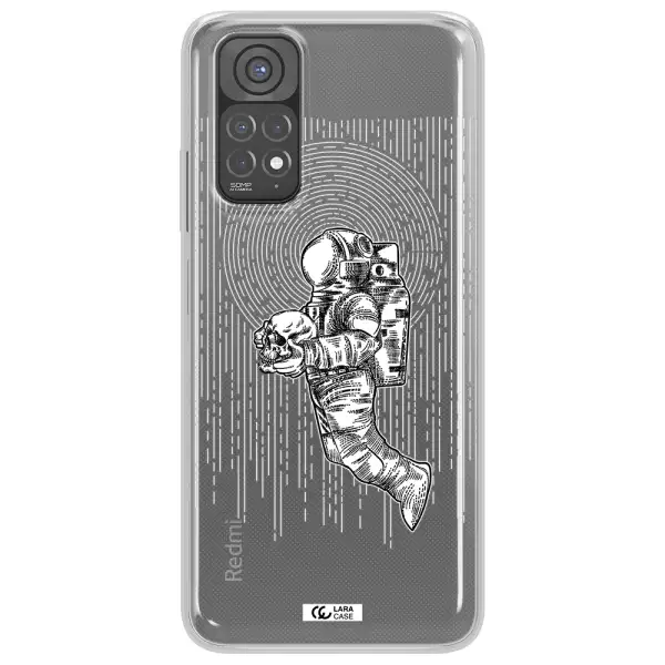 Astronaut Holding A Skull Xiaomi Redmi Note 11 Clear TPU Case