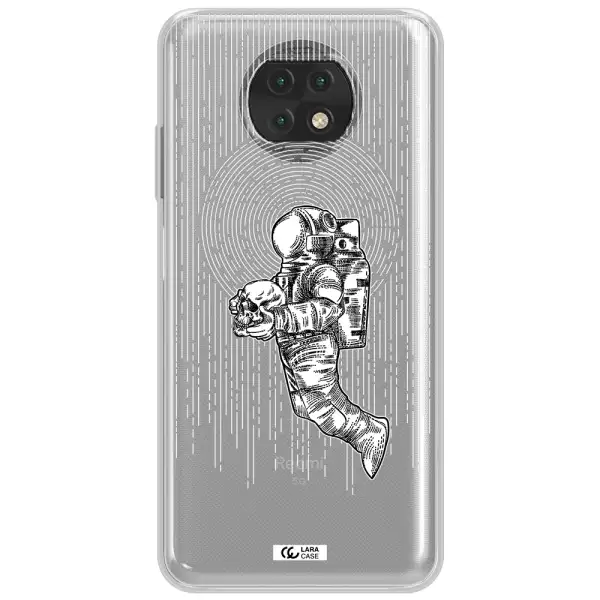 Astronaut Holding A Skull Xiaomi Redmi Note 9T Clear Tpu Case