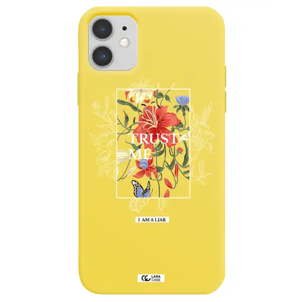 Trust Me Apple iPhone 11 Silicone canary yellow Case