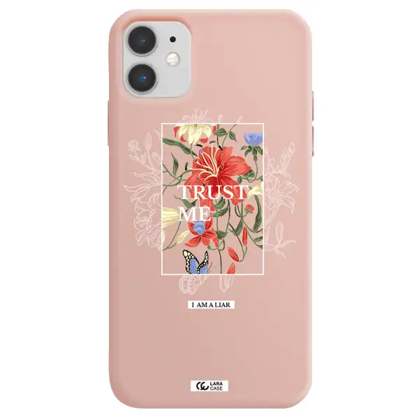 Trust Me Apple iPhone 11 Silicone pastel pink Case