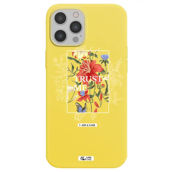 Trust Me Apple iPhone 12 pro max Silicone canary yellow Case