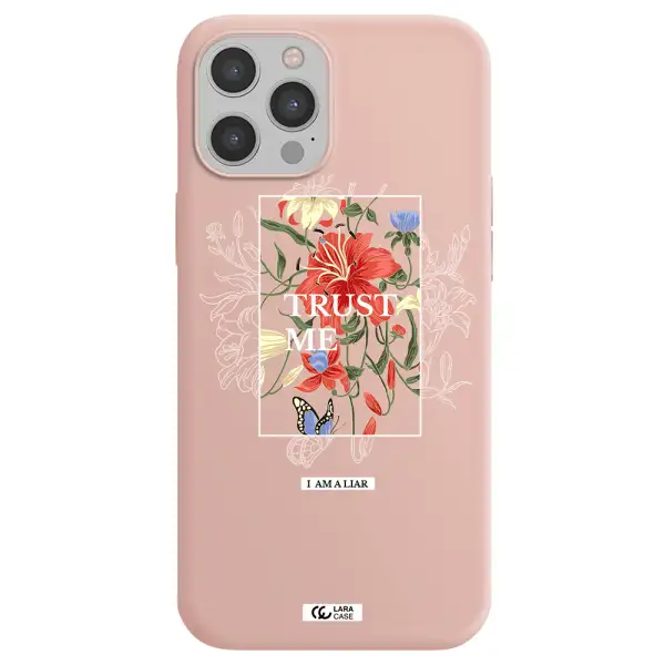 Trust Me Apple iPhone 12 pro max Silicone pastel pink Case