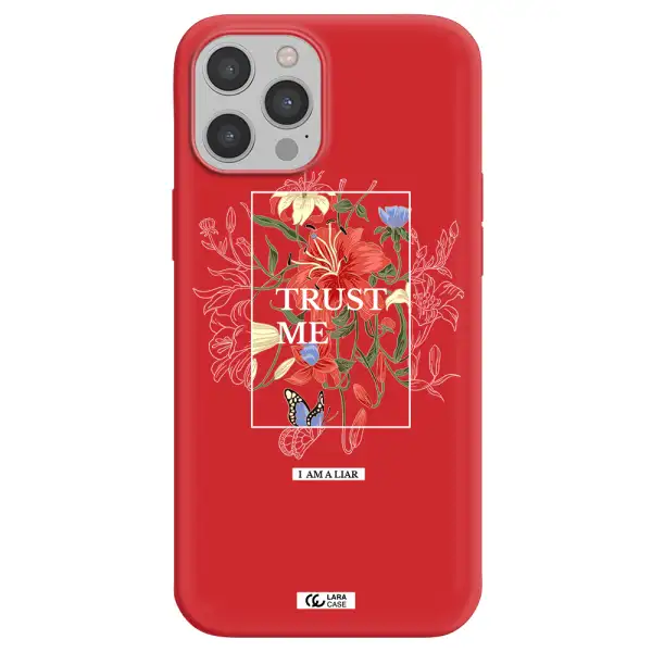 Trust Me Apple iPhone 12 pro Silicone Imperial Red Case