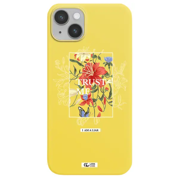 Trust Me Apple iPhone 14 plus Silicone canary yellow Case