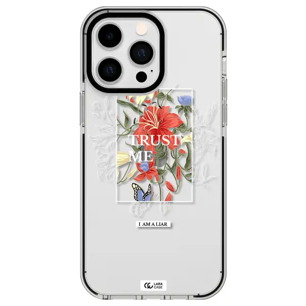 Trust Me Apple iPhone 14 pro max impact black border Case