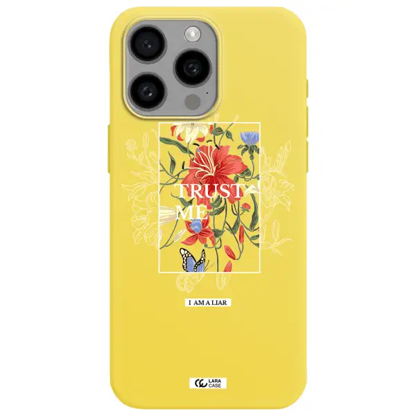 Trust Me Apple Iphone 15 Pro max Silicone canary yellow Case