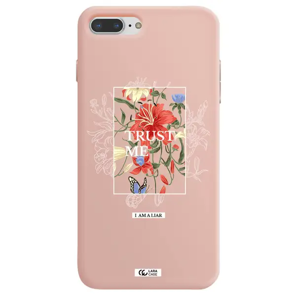 Trust Me Apple iPhone 7 plus Silicone pastel pink Case