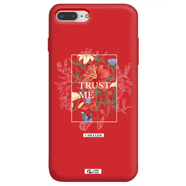 Trust Me Apple iPhone 8 plus Silicone Imperial Red Case