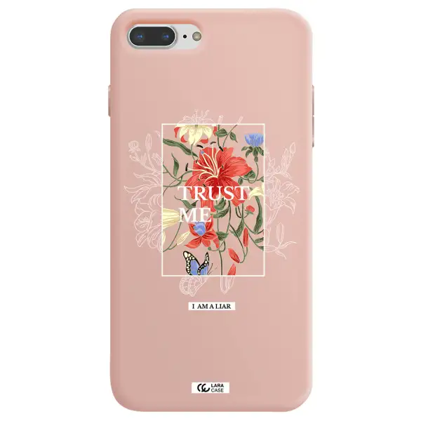 Trust Me Apple iPhone 8 plus Silicone pastel pink Case