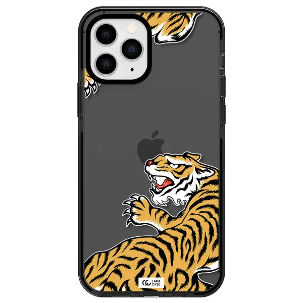 Chinese Tiger Apple iPhone 11 pro max impact Smoke Black Case