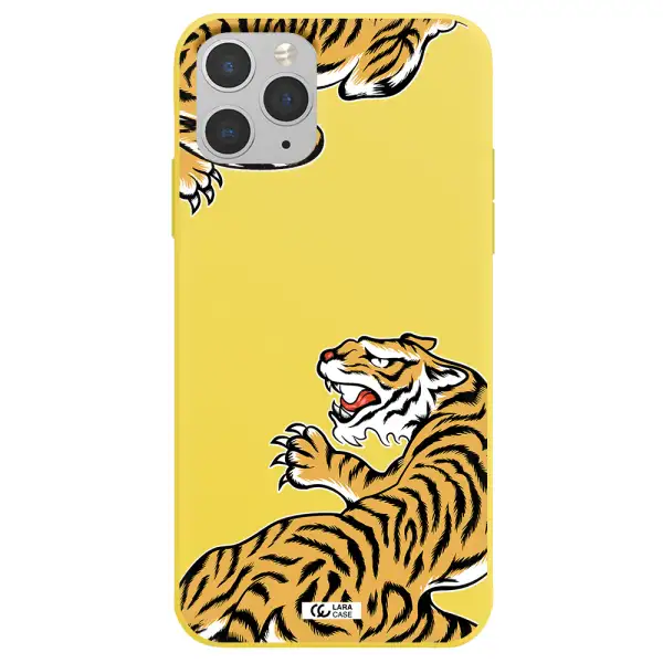Chinese Tiger Apple iPhone 11 pro max Silicone canary yellow Case