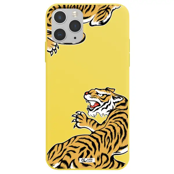 Chinese Tiger Apple iPhone 11 pro Silicone canary yellow Case