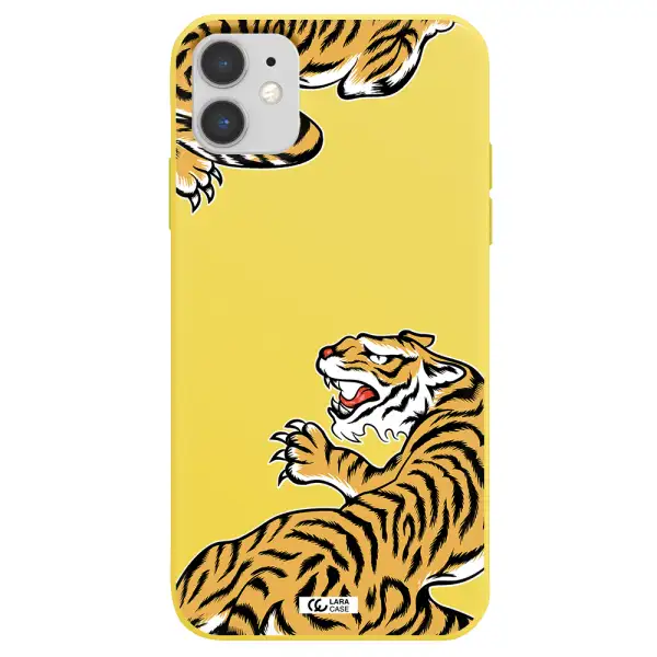 Chinese Tiger Apple iPhone 11 Silicone canary yellow Case