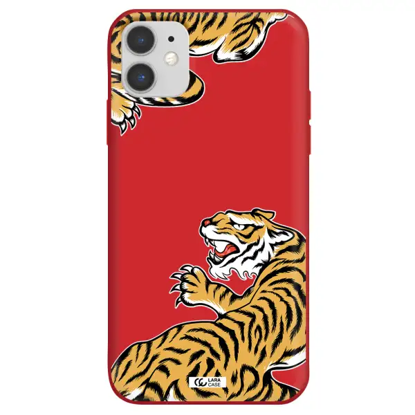 Chinese Tiger Apple iPhone 11 Silicone Imperial Red Case
