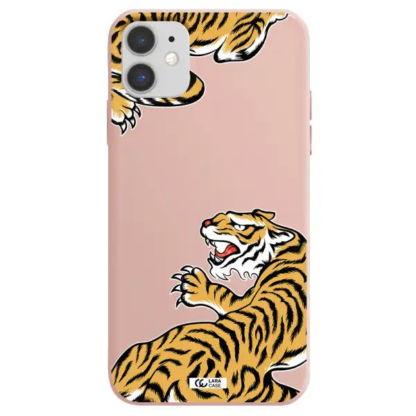 Chinese Tiger Apple iPhone 11 Silicone pastel pink Case