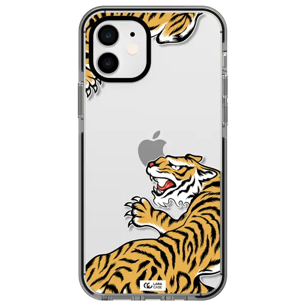 Chinese Tiger Apple iPhone 12 impact black border Case