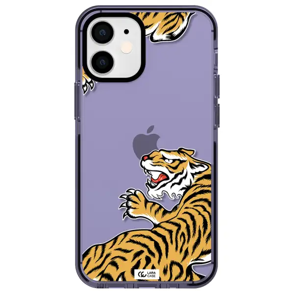 Chinese Tiger Apple iPhone 12 mini impact Lilac Case