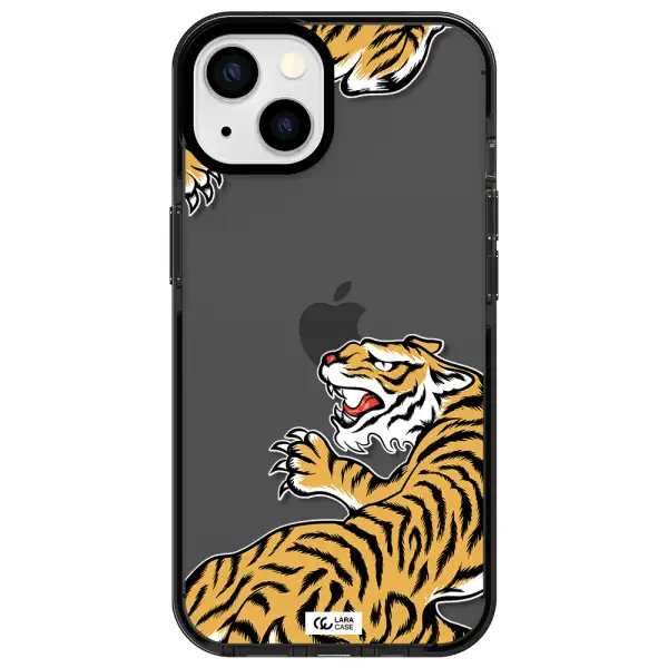Chinese Tiger Apple iPhone 13 impact Smoke Black Case