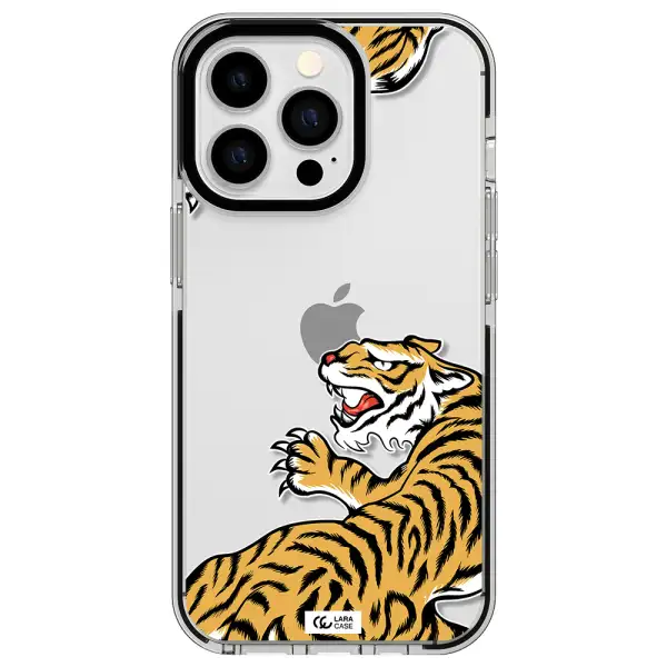 Chinese Tiger Apple iPhone 13 Pro impact black border Case