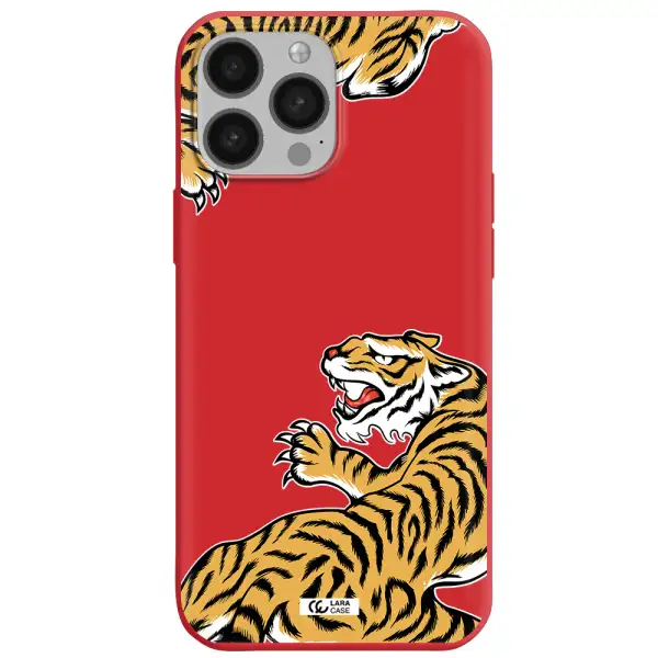 Chinese Tiger Apple iPhone 13 Pro Silicone Imperial Red Case