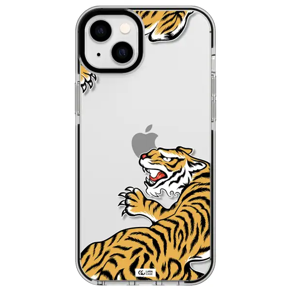 Chinese Tiger Apple iPhone 14 plus impact black border Case