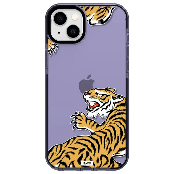 Chinese Tiger Apple iPhone 14 plus impact Lilac Case