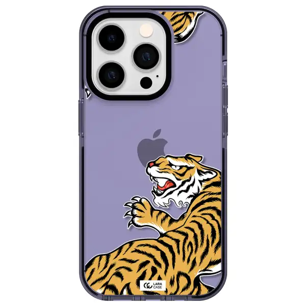 Chinese Tiger Apple iPhone 14 pro impact Lilac Case