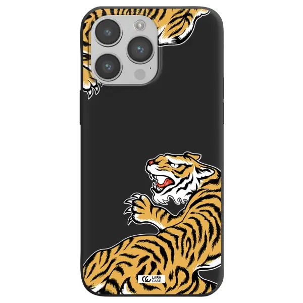 Chinese Tiger Apple iPhone 14 pro max Silicone black Case