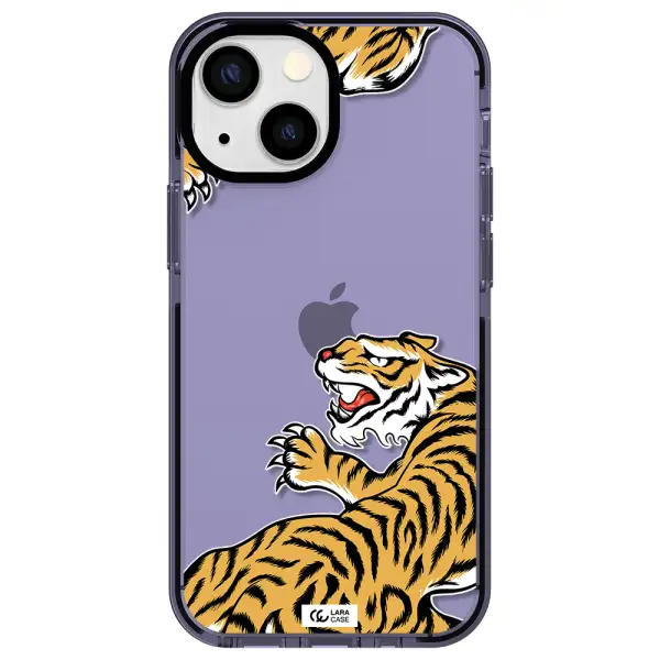Chinese Tiger Apple iPhone 15 impact Lilac Case