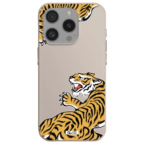 Chinese Tiger Apple Iphone 15 Pro Silicone Stone Case