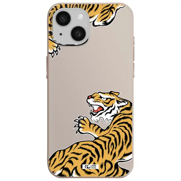Chinese Tiger Apple iPhone 15 Silicone Stone Case