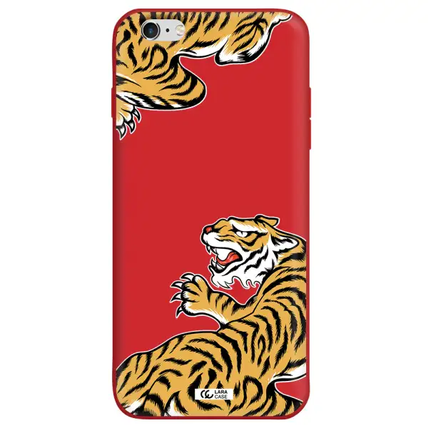 Chinese Tiger Apple iPhone 6 plus Silicone Imperial Red Case