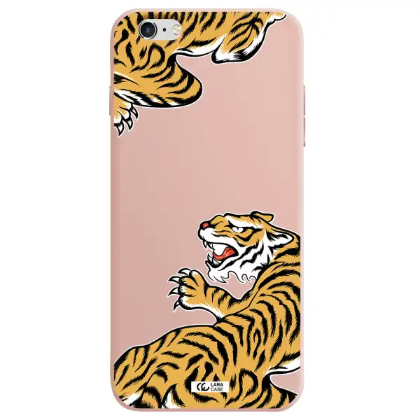 Chinese Tiger Apple iPhone 6S Silicone pastel pink Case