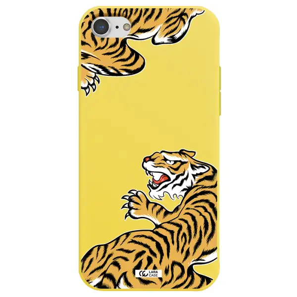 Chinese Tiger Apple iPhone 7 Silicone canary yellow Case