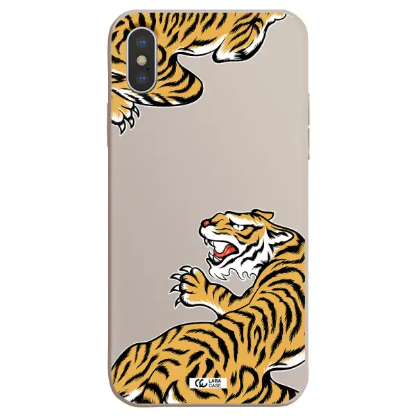 Chinese Tiger Apple iPhone X Silicone Stone Case