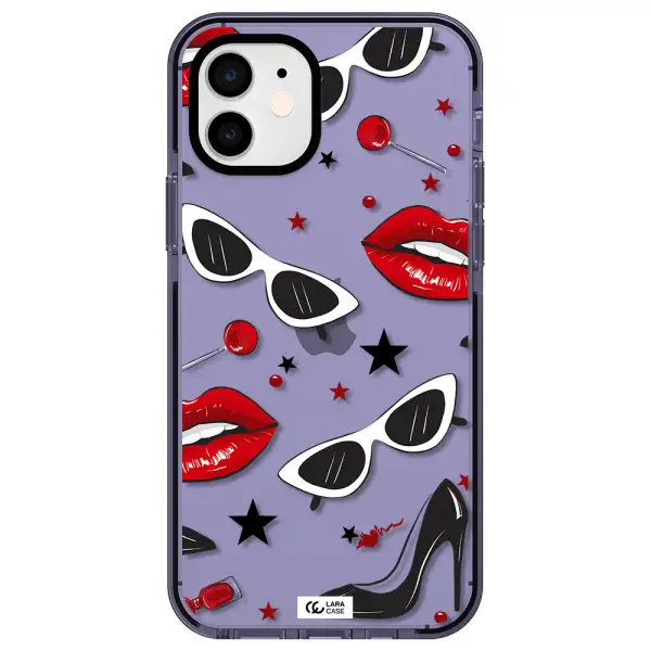 Red Lips Apple iPhone 11 impact Lilac Case