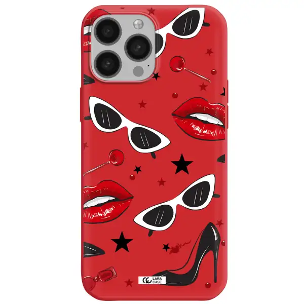 Red Lips Apple iPhone 13 Pro Silicone Imperial Red Case