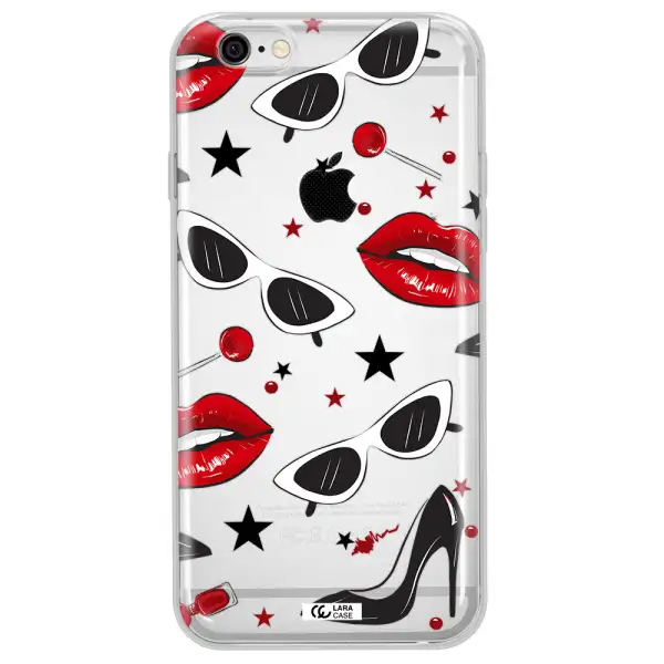 Red Lips Apple iPhone 6 Clear TPU Case
