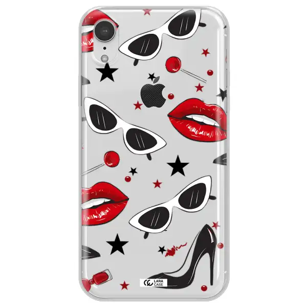 Red Lips Apple iPhone XR Clear TPU Case