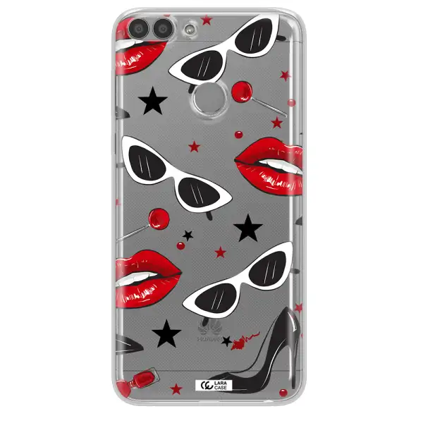 Red Lips Huawei P Smart Clear TPU Case