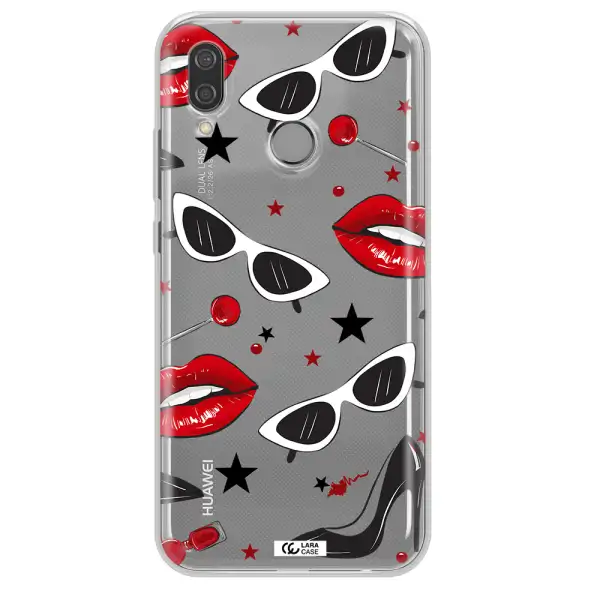 Red Lips Huawei P20 Lite Clear TPU Case