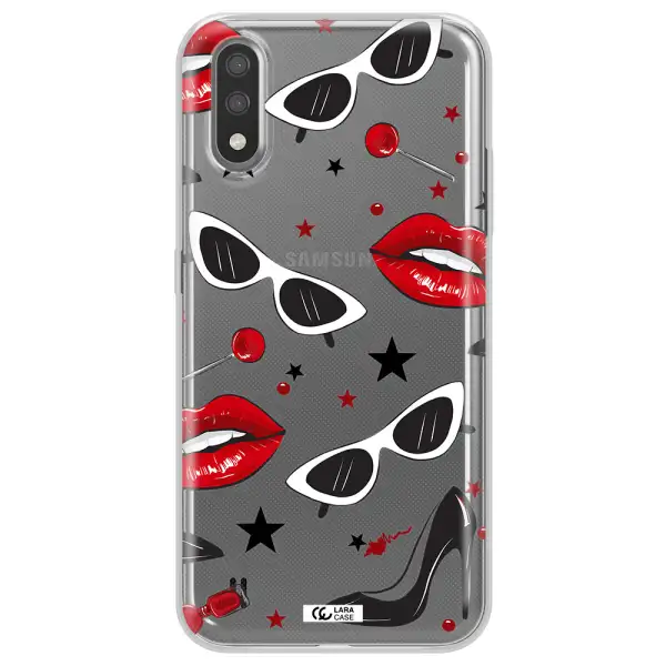 Red Lips Samsung A01 Clear TPU Case