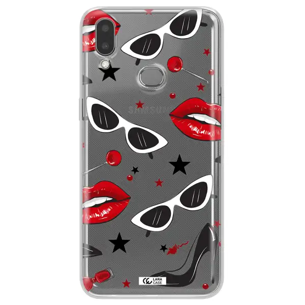 Red Lips Samsung A10S Clear TPU Case